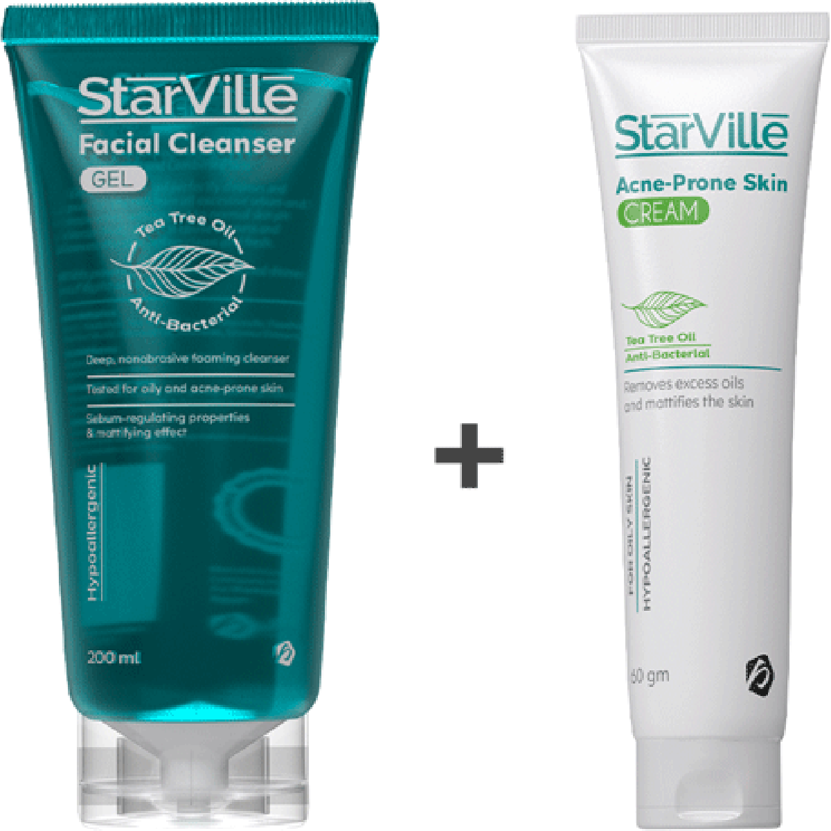 StarVille Acne (Facial Cleanser 200ml+Cream 60gm) (Offer Pack) image number 0