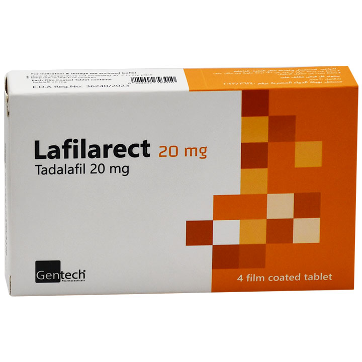 Lafilarect 20mg 4 Film Coated Tablets image number 0