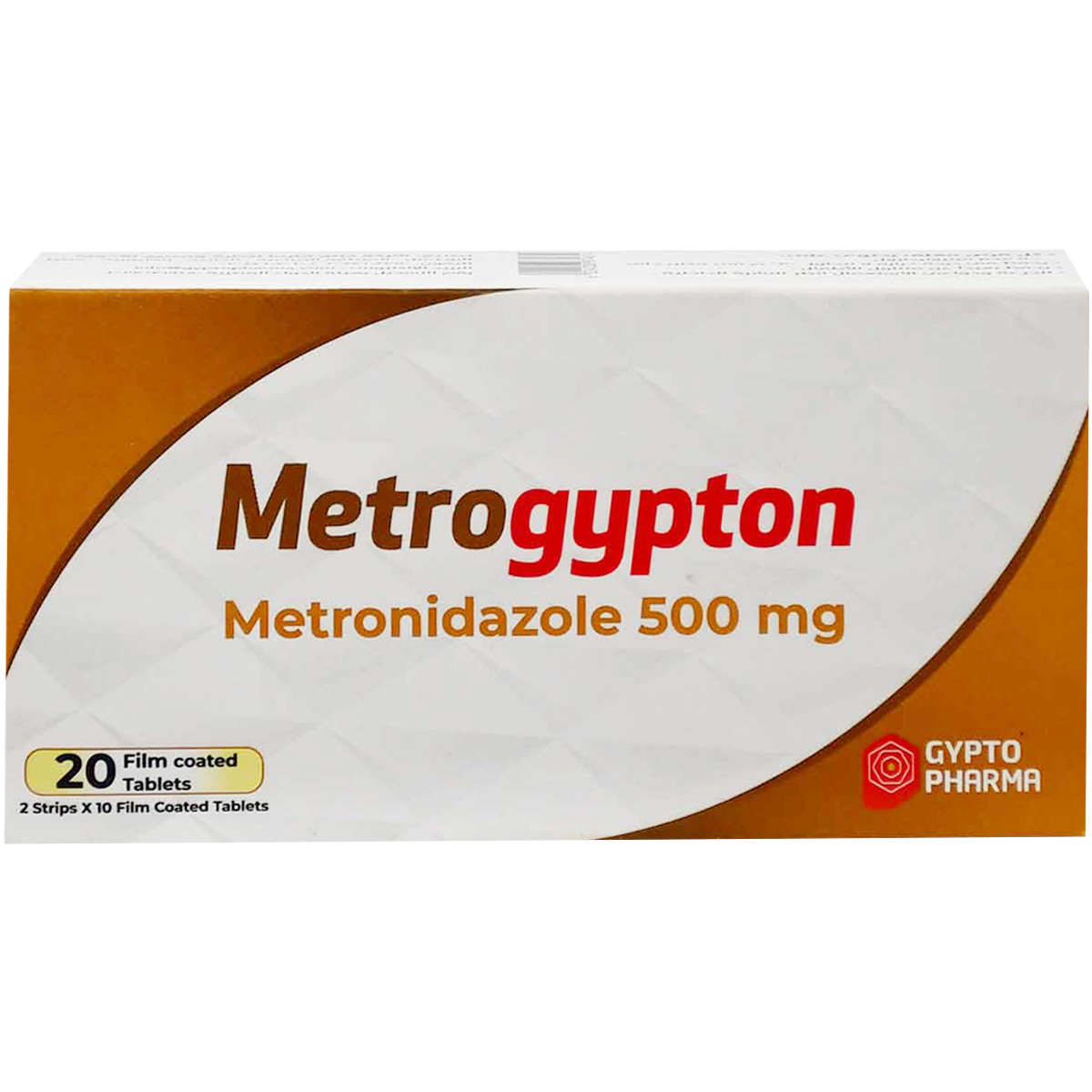 Metrogypton 500 mg 20 Film Coated Tablets image number 0