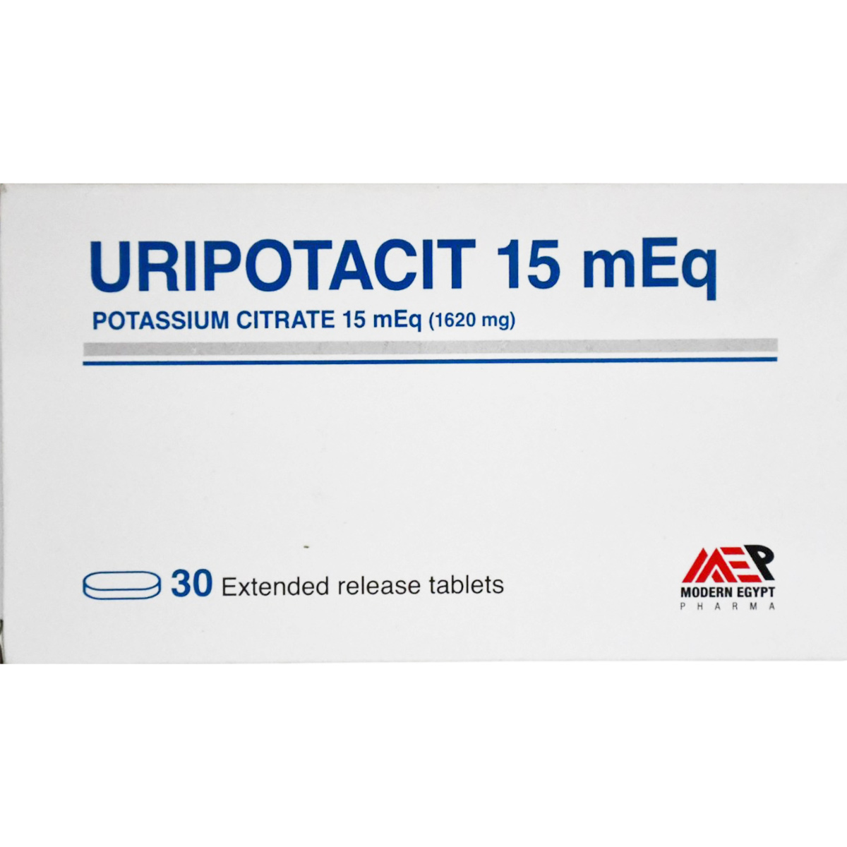 Uripotacit 15mEq (1620mg) 30 Extended Release Tablets image number 0