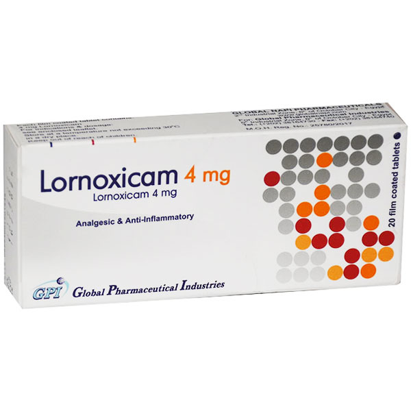 Lornoxicam 4mg 20 Tablets image number 0