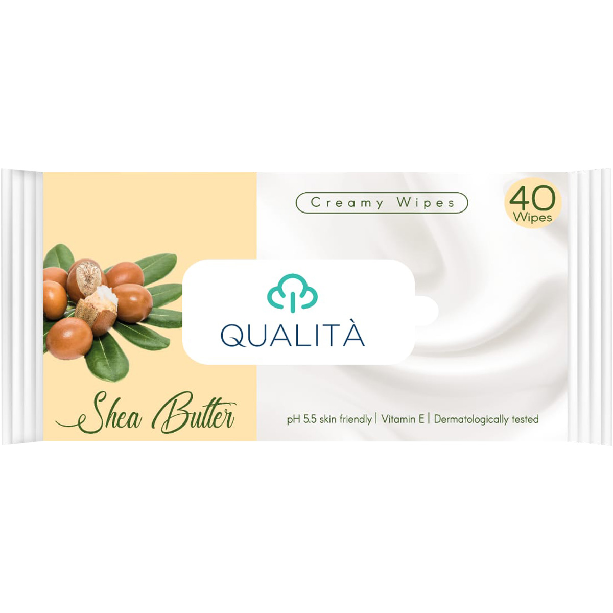 Qualita Creamy Wipes Shea Butter 40 Wipes image number 0