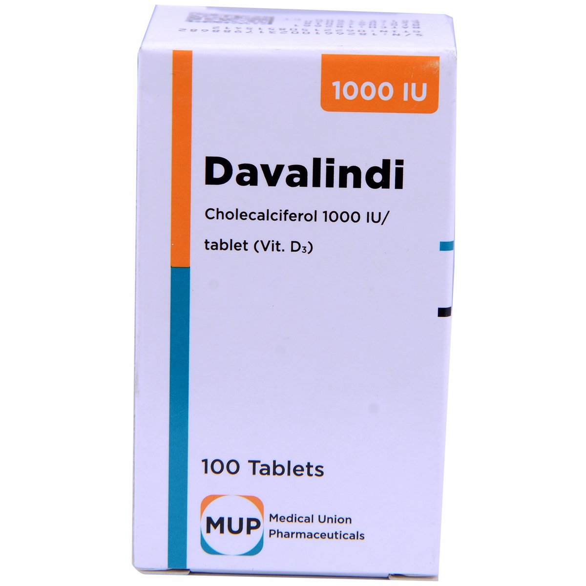 Davalindi Vitamin D3 10mg (1000 IU) 100 Tablets image number 0