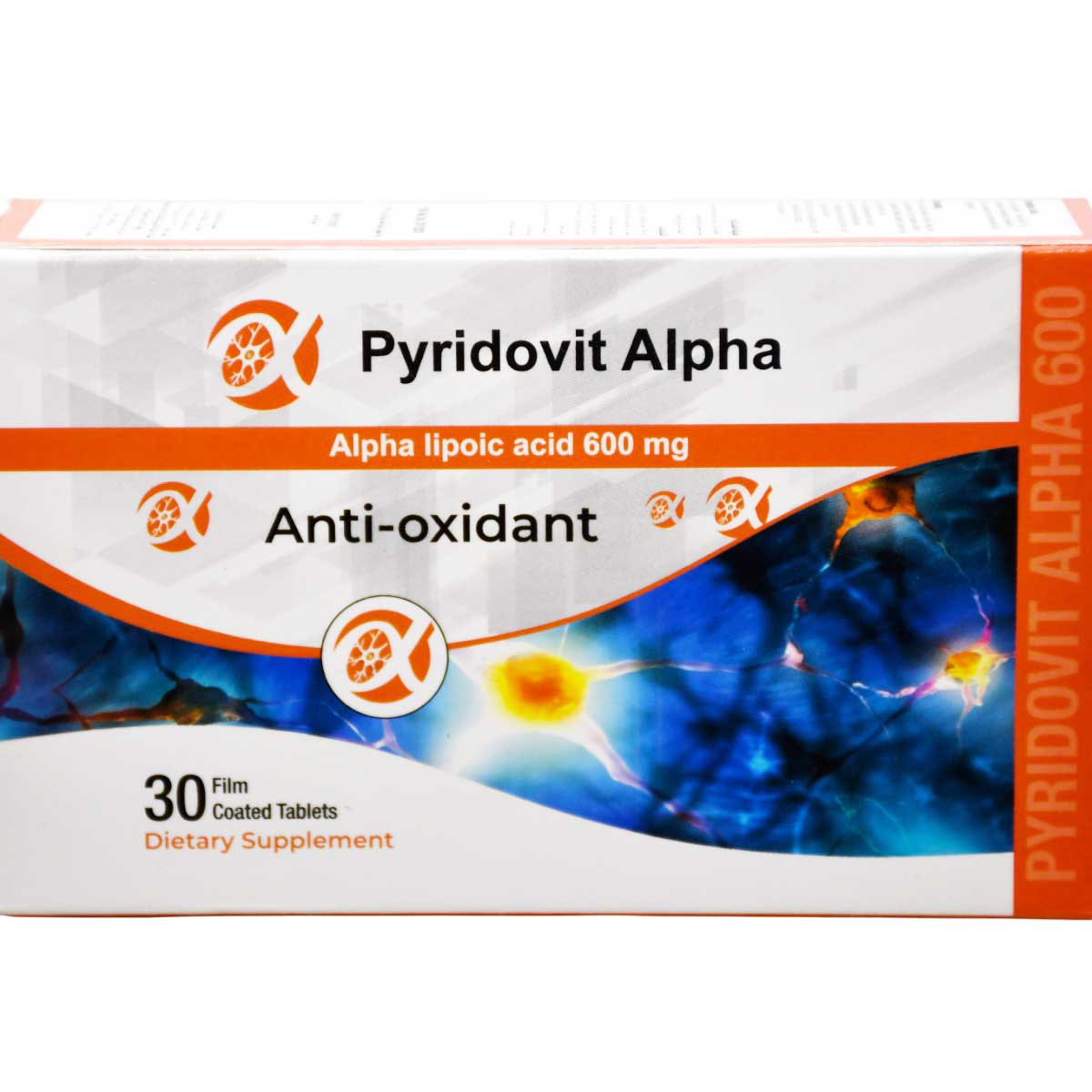 Pyridovit Alpha 600mg 30 Film Coated Tablets image number 0