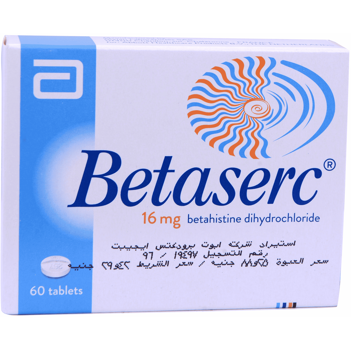 Betaserc 16mg 60Scored Tablets image number 0