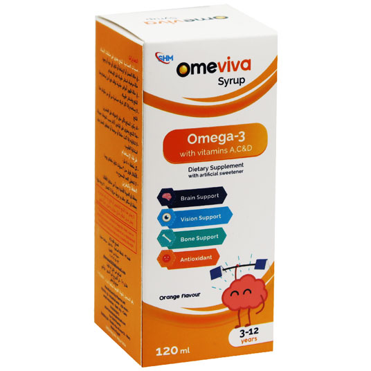Omeviva Omega 3 Orange Flavor 120ml Syrup image number 0