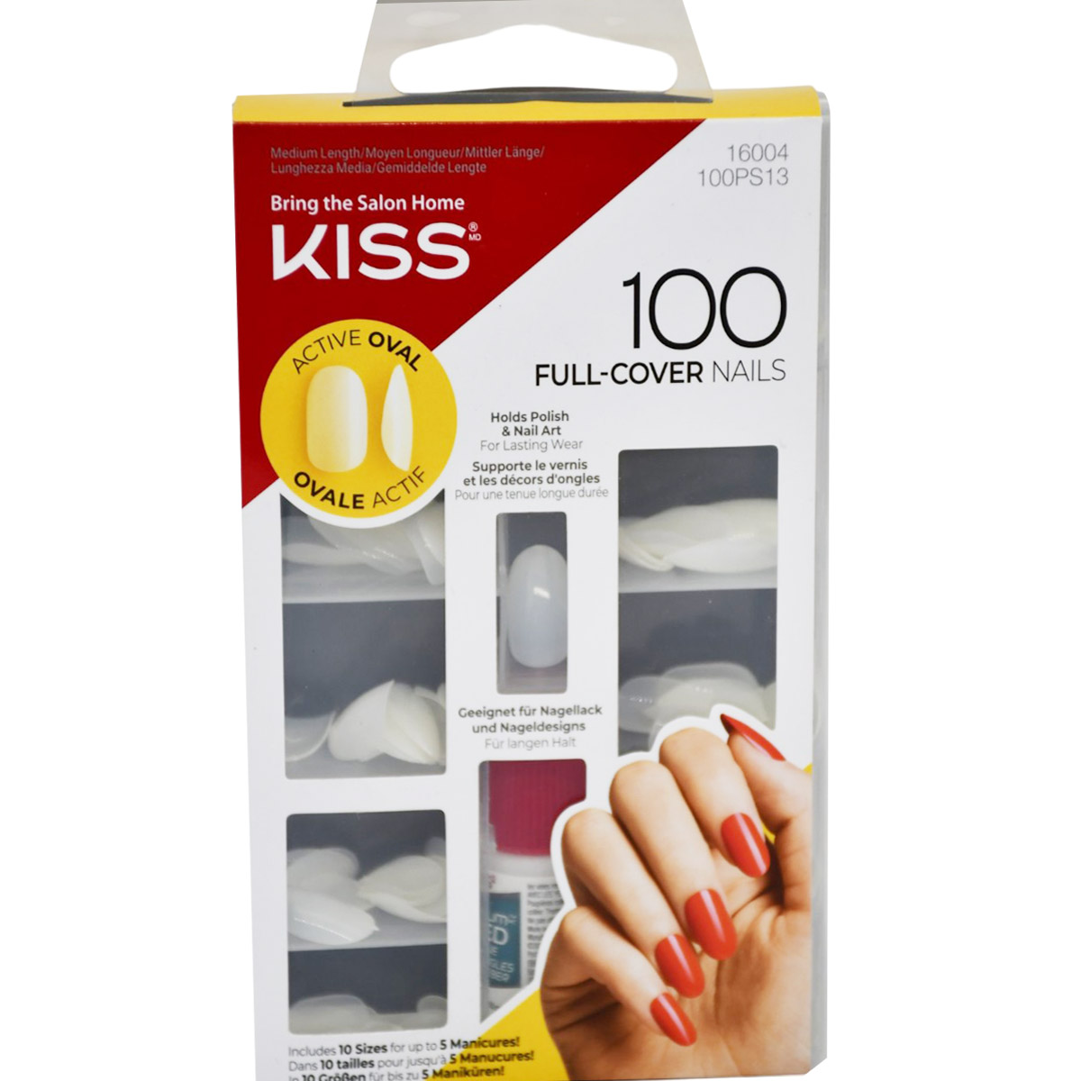 Kiss Full Cover Nail Active Oval 100 Pieces/KY25V04 image number 0