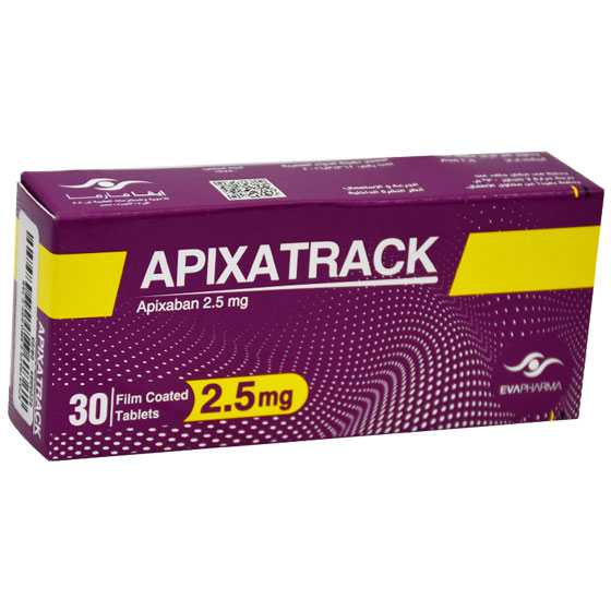 Apixatrack 2.5mg 30 Film Coated Tablet image number 0