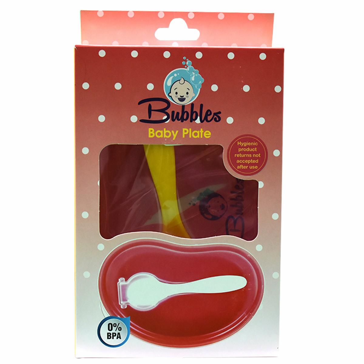 Bubbles Baby Plate Red image number 0