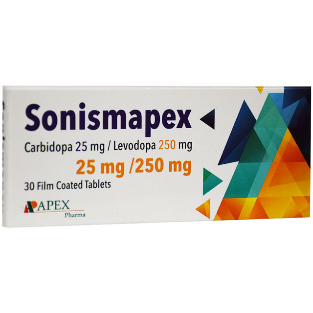 Sonismapex 25/250mg 30 Film Coated Tablets image number 0