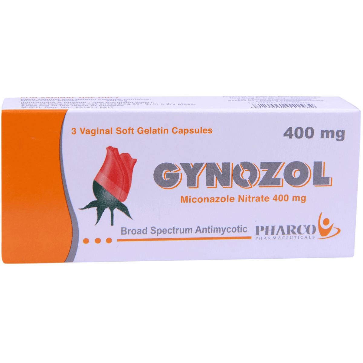 Gynozol 400mg 3Vaginal Suppository image number 0