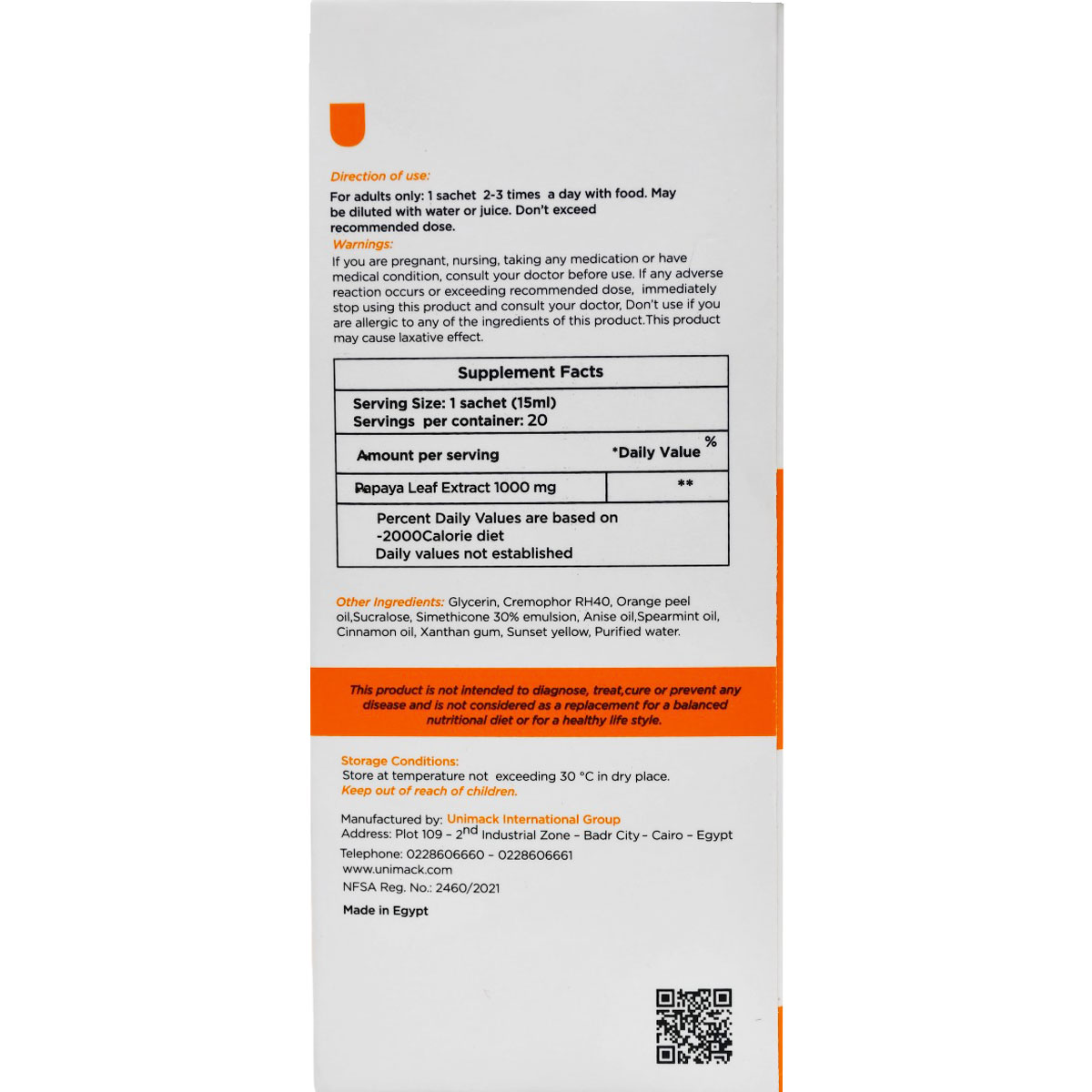 Mandogist (Orange Flavor) Syrup 20 Sachets image number 1