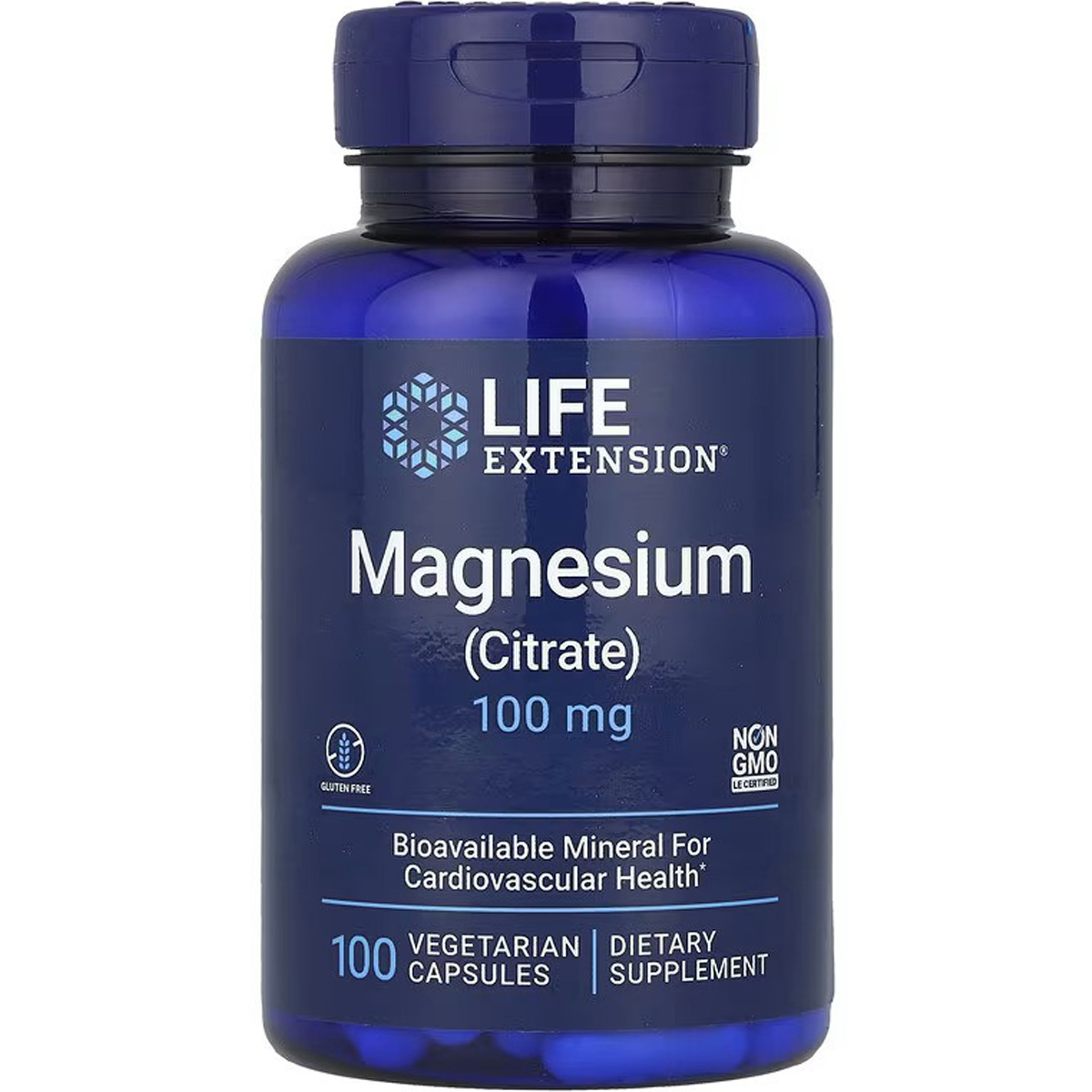 Life Extension Magnesium Citrate 1000 mg 100 Capsules image number 0