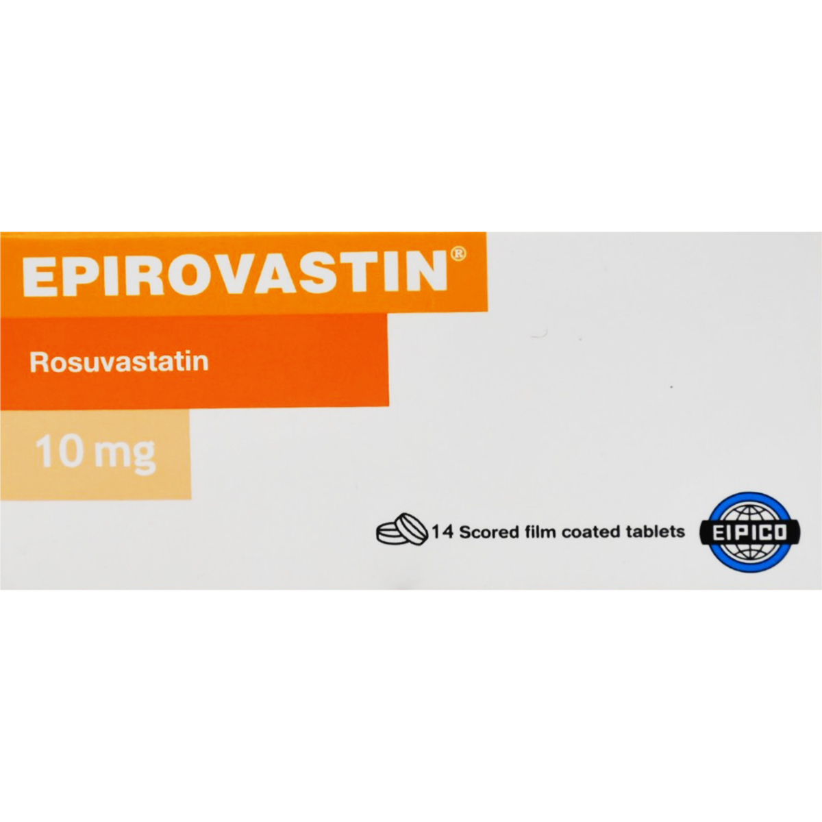 Epirovastin 10mg 14 Scored Film Coated Tablets image number 0