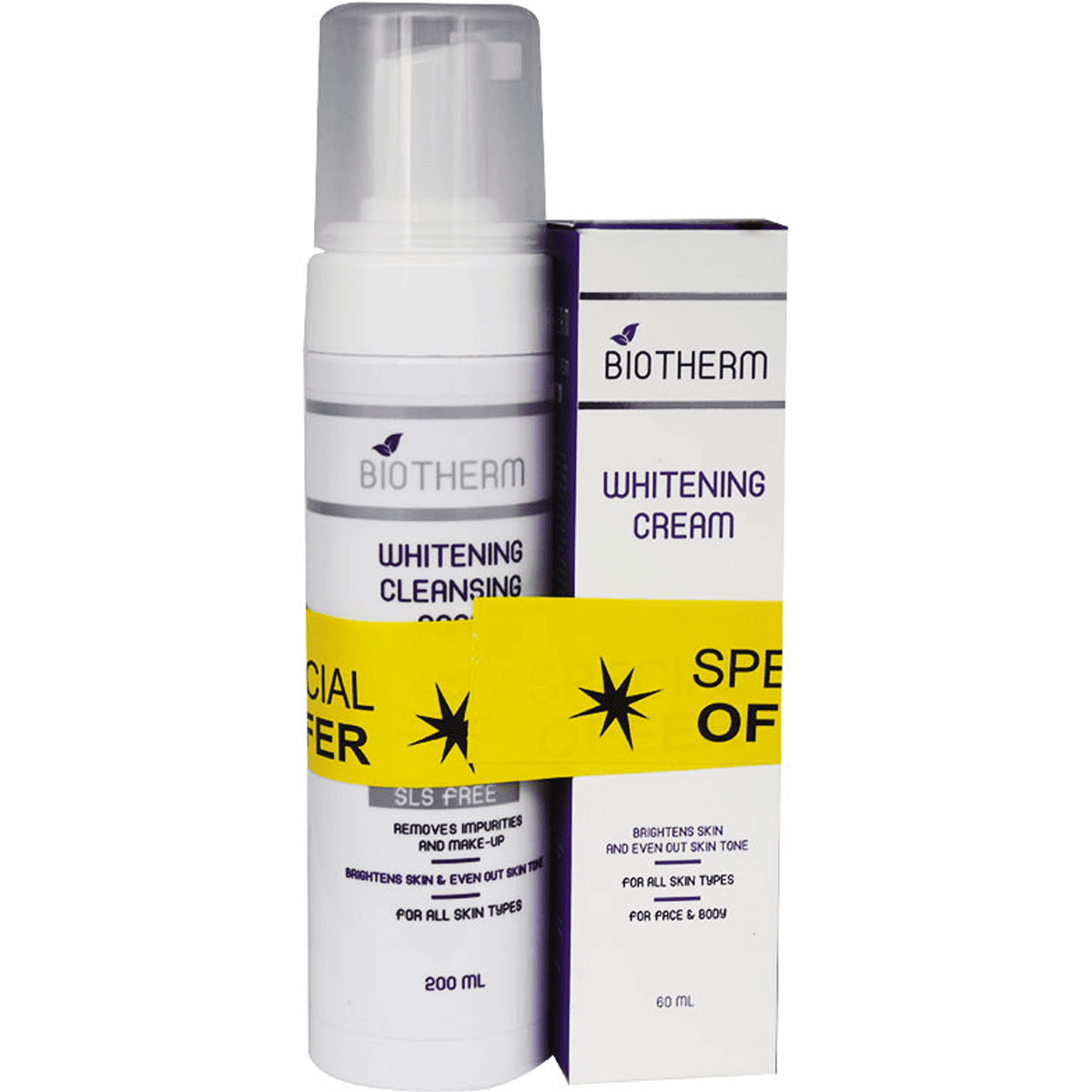 Biotherm Whitening (Cream 60ml + Cleansing Foam 200ml) (Offer Pack) image number 0