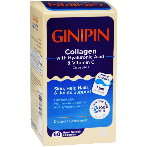 Ginipin Collagen With Hyaluronic Acid and Vitamin C 60/capsules image number 0
