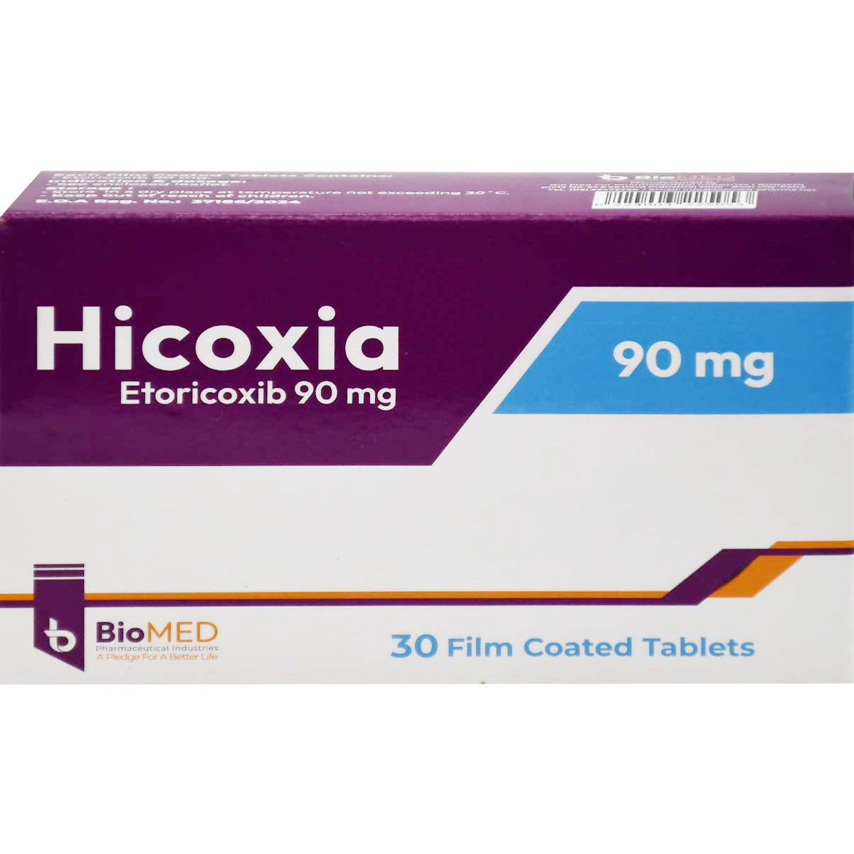 Hicoxia 90 mg 30 Film Coated Tablets image number 0