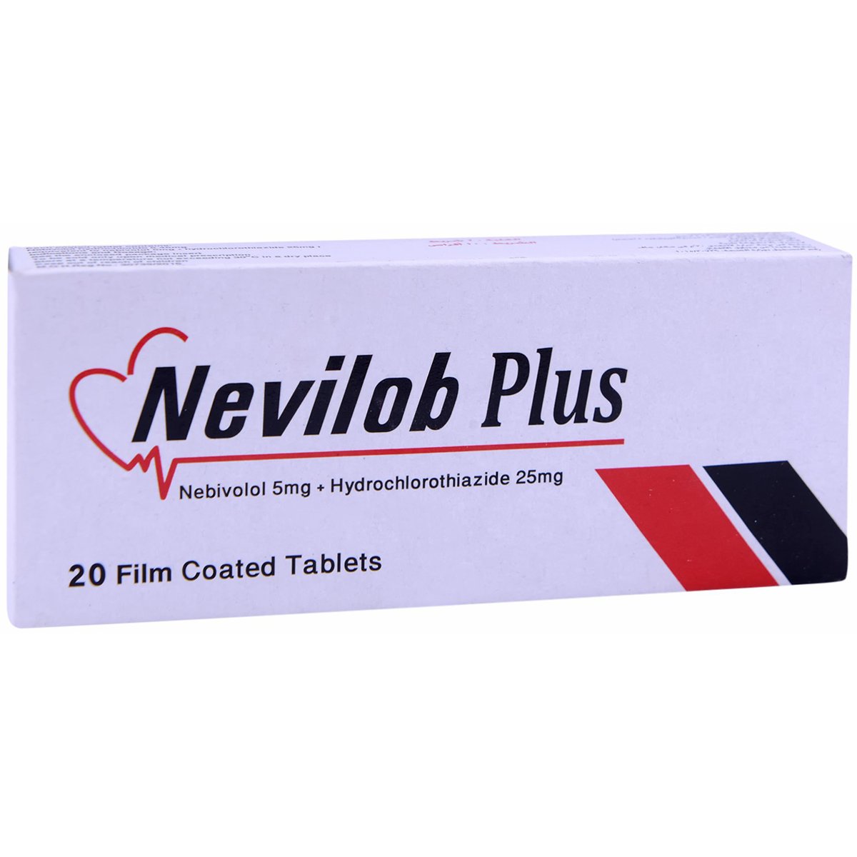 Nevilob Plus 5/25mg 20 Film Coated Tablets image number 0