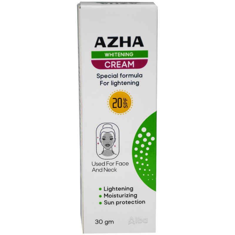 Azha Whitening Moisturizing SPF (20) Cream 30gm image number 0