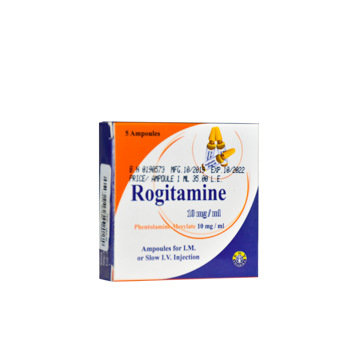 Rogitamine 10mg/1ml 5 Ampoules (Refrigerated) image number 0