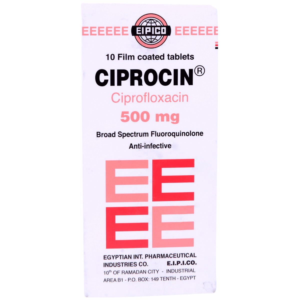 Ciprocin 500mg 10 Tablets image number 0