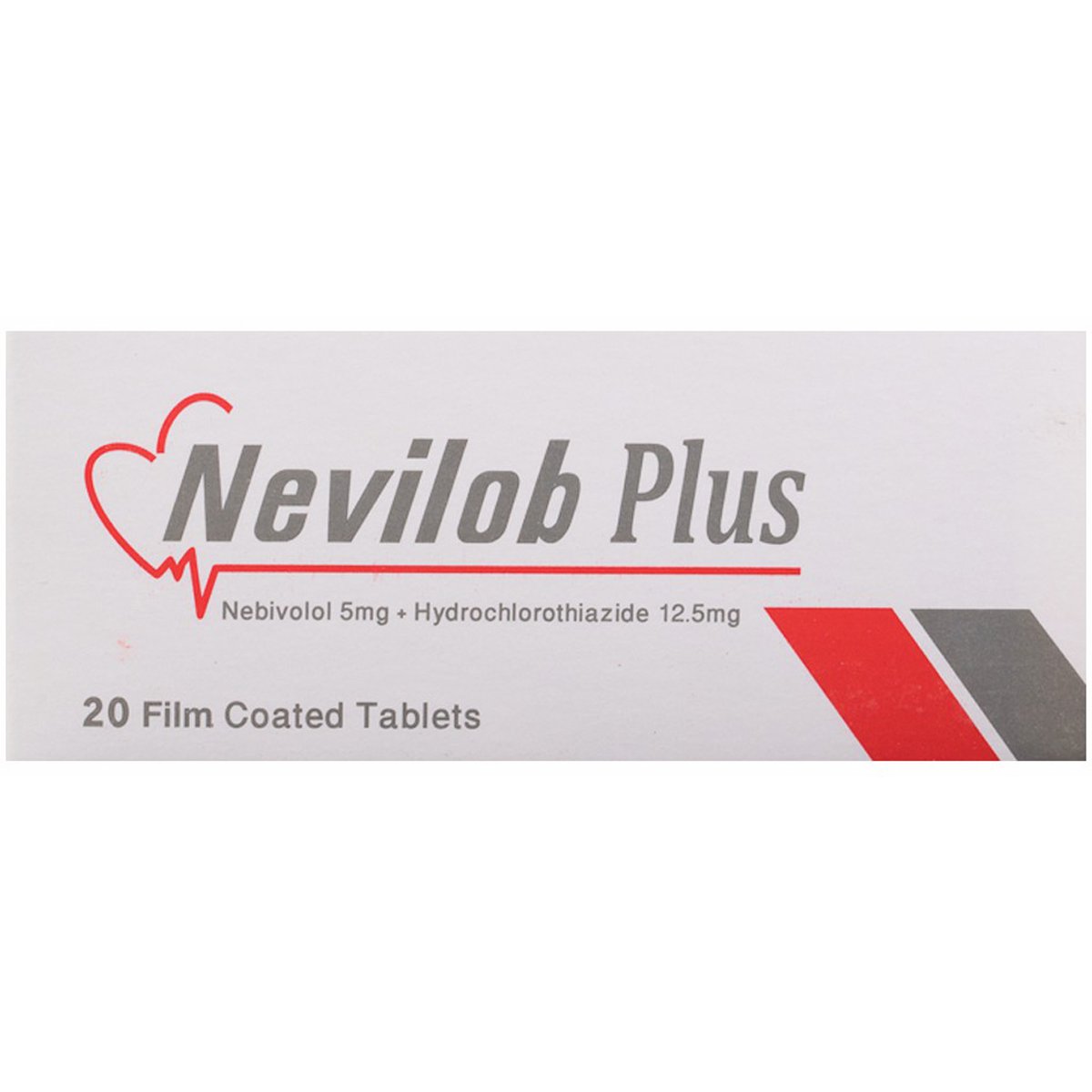 Nevilob Plus 5/12.5mg 20 Film Coated Tablets image number 0