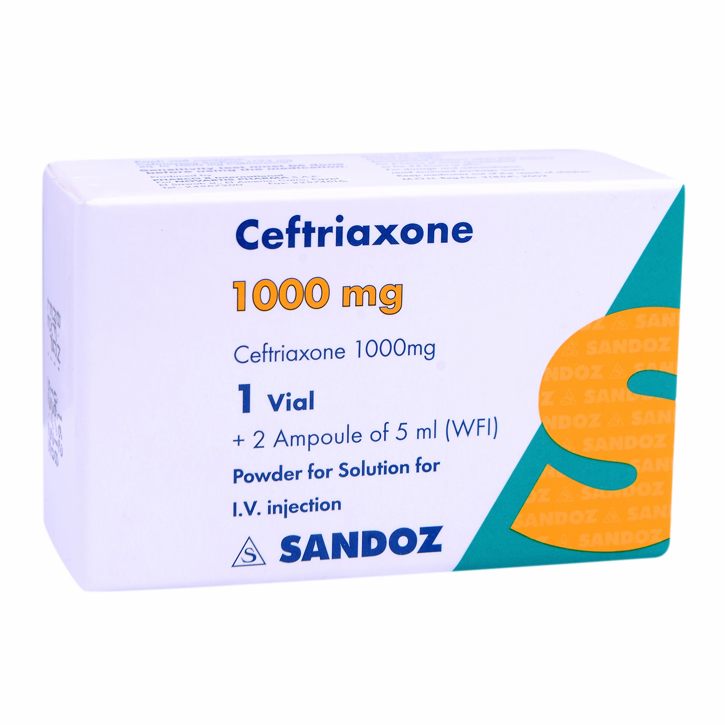 Ceftriaxone 1gm Intravenous 1 Vial image number 0