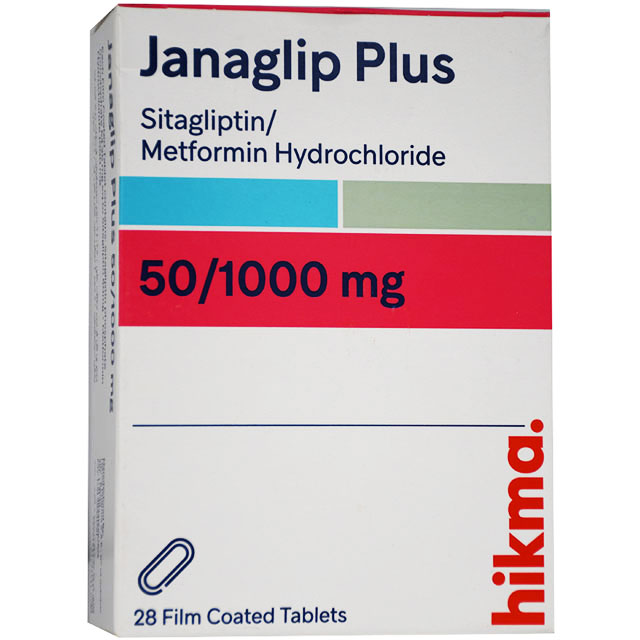 Janaglip Plus 50/1000mg 28 Film Coated Tablets image number 0