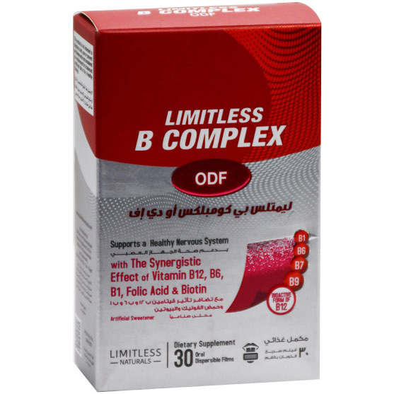 Limitless B Complex ODF 30 Oral Dispersible Films image number 0