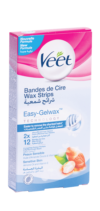 Veet Wax Strips Sensitive Skin 10/12pcs image number 0
