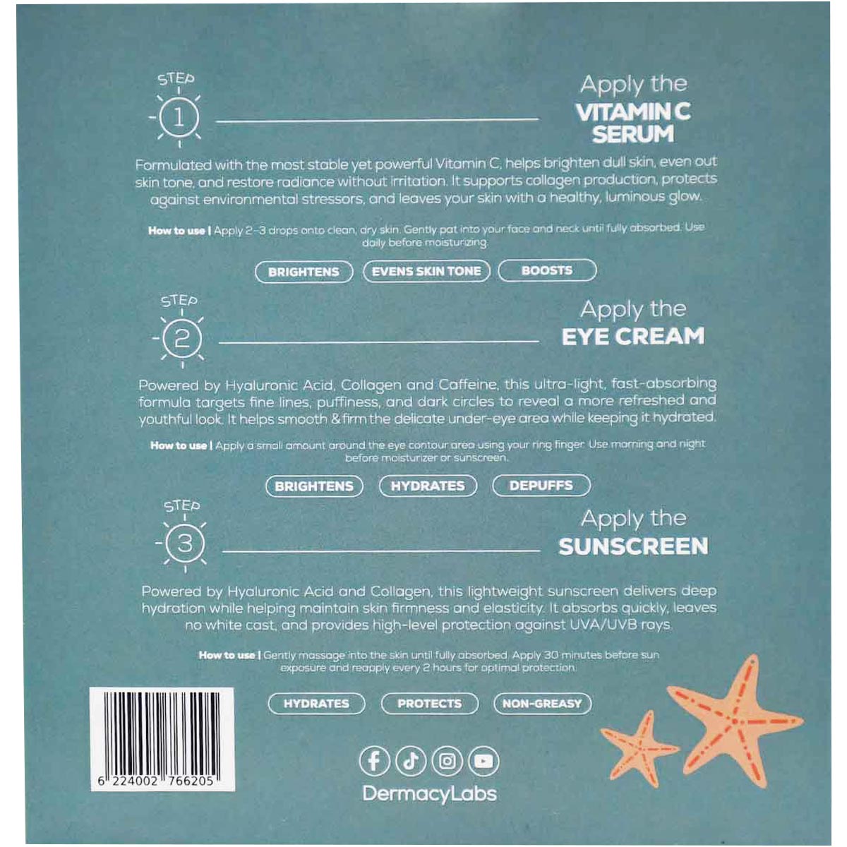 Dermacy ( Sunscreen Lotion 50ml + Eye Cream 15ml + Glow Serum 30 ml) (Offer Pack) image number 1