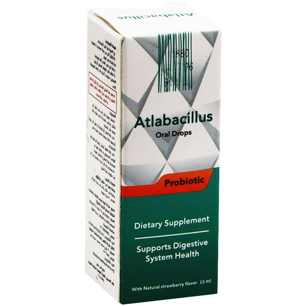 Atlabacillus Strawberry Flavor Oral Drops 15ml image number 0