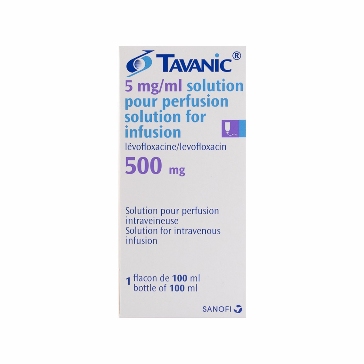 Tavanic 500mg/100ml 1 Vial image number 0