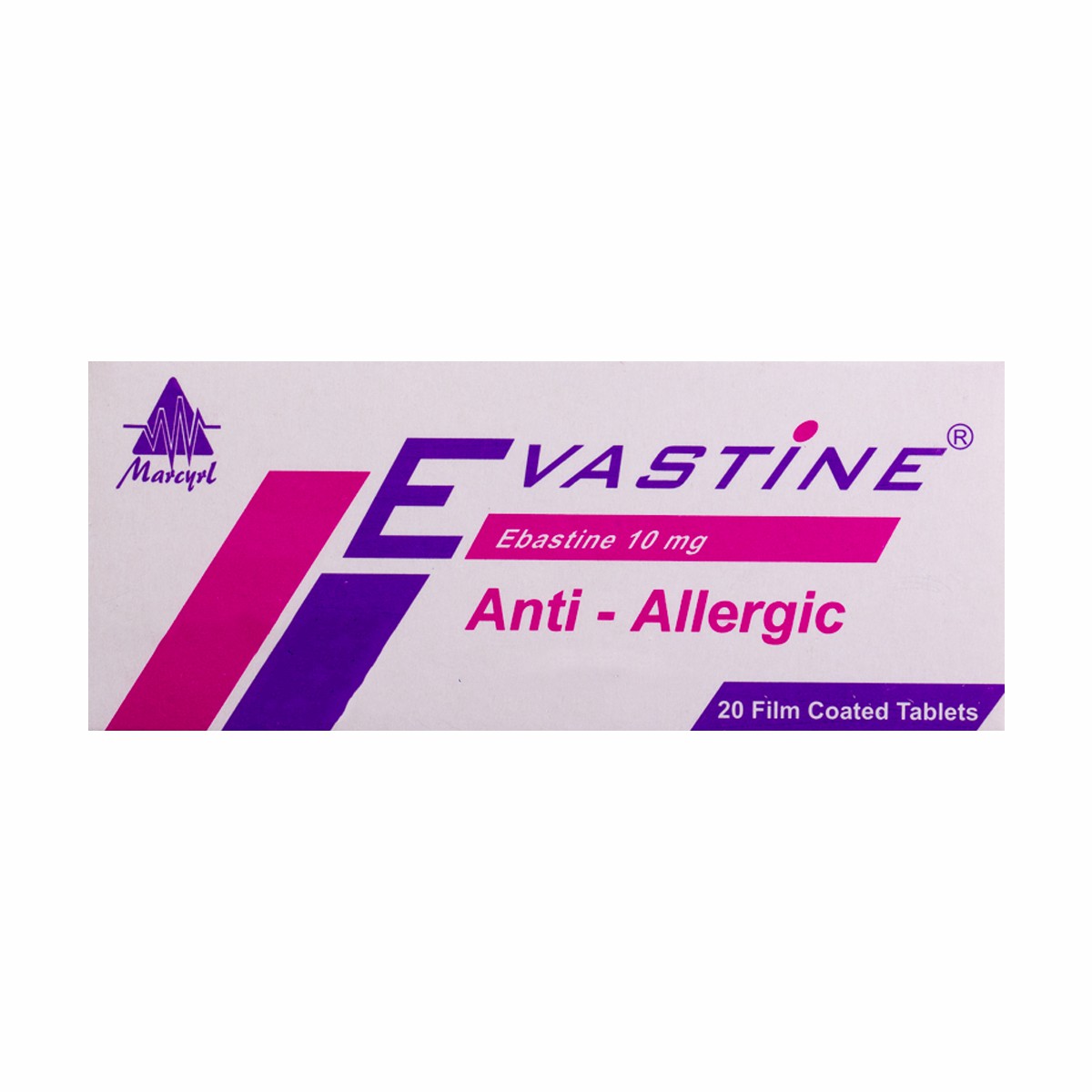Evastine 10mg 20 Tablets image number 0