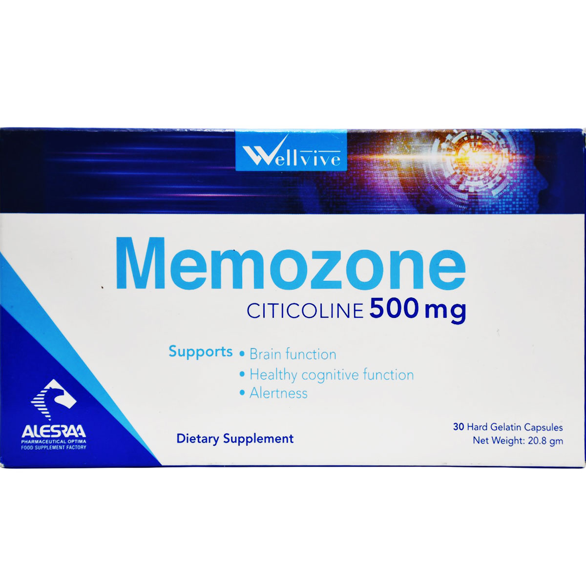 Memozone 500mg 30 Hard Gelatin Capsules image number 0