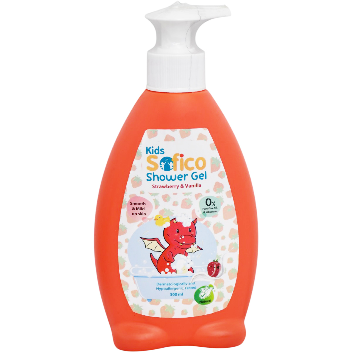 Sofico Kids Strawberry and Vanilla Shower Gel 300ml image number 0