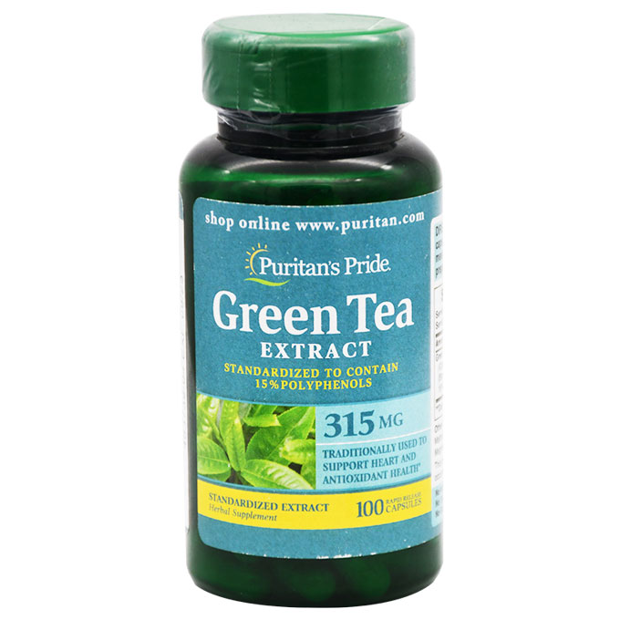 Puritan's Pride Green Tea Extract 315mg 100 Capsule image number 0