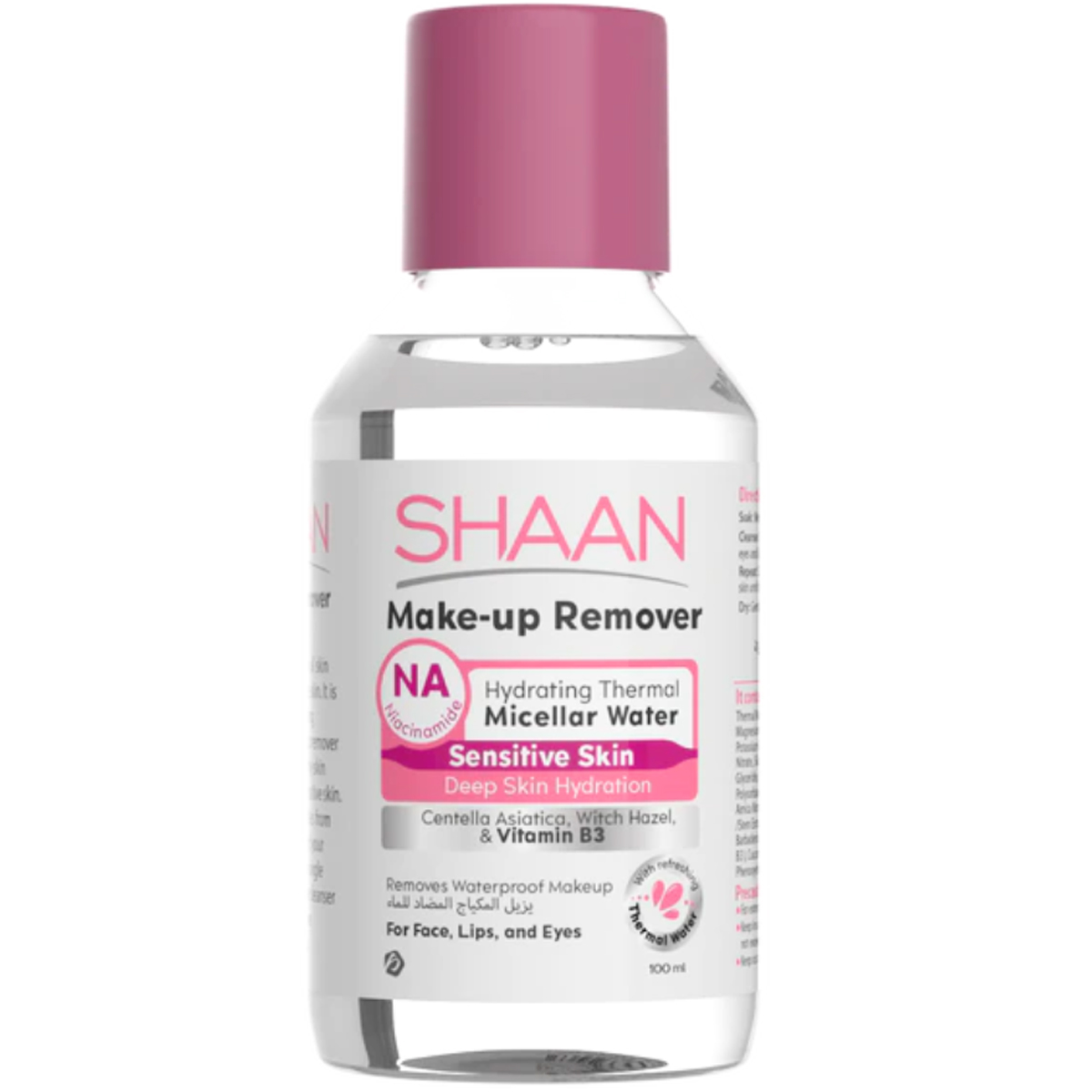 Shaan Make Up Remover Micellar Water For Sensitive Skin 100 ml image number 0