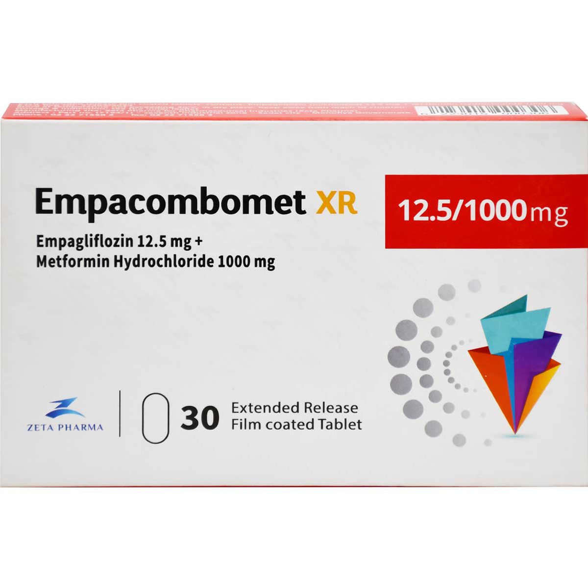 Empacombomet XR 12.5mg/1000mg 30 Film Coated Tablets image number 0