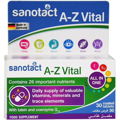 Sanotact A-Z Vital 30 Tablets image number 0
