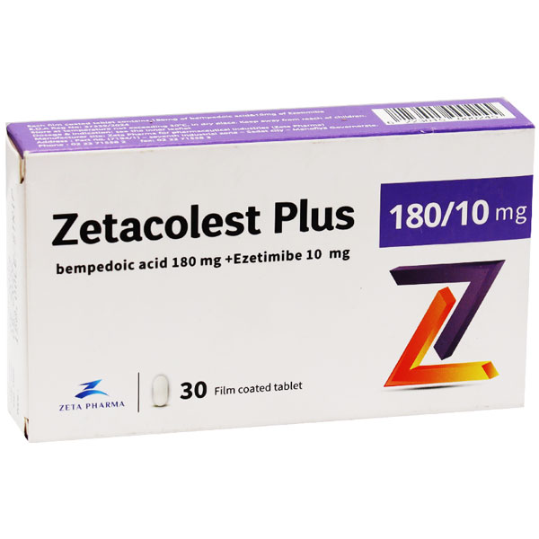 Zetacolest Plus 180/10mg 30 Film Coated Tablets image number 0