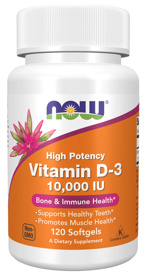Now Vitamin D3 10000 Iu 120 SoftGels image number 0