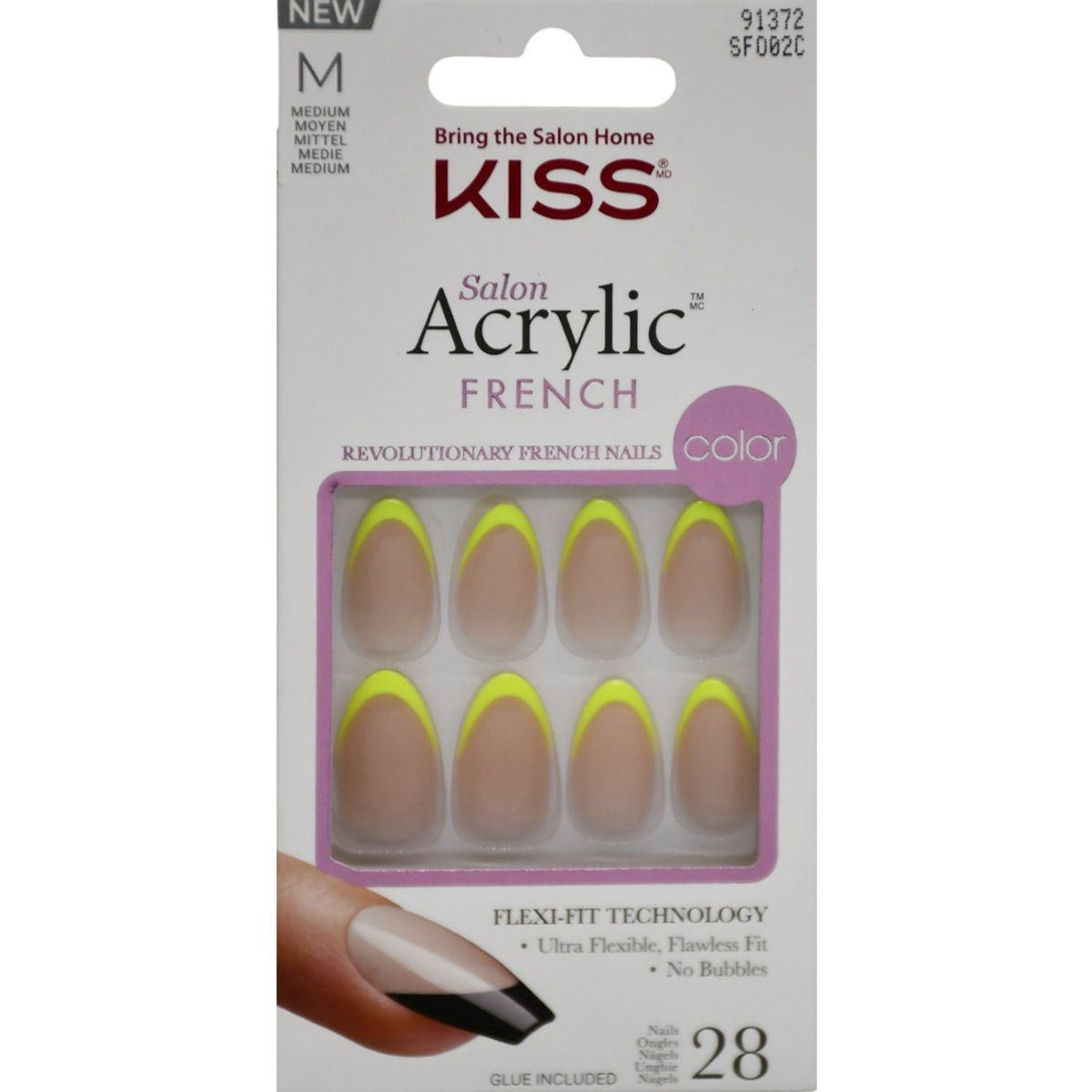 Kiss Acrylic French Nails 28 Pieces/SFO02C image number 0