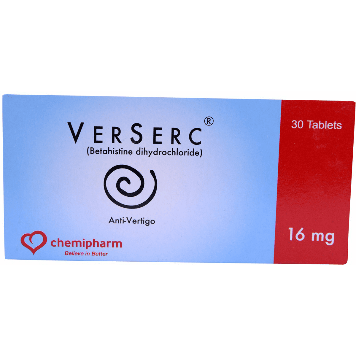 Verserc 16mg 30 Tablets image number 0