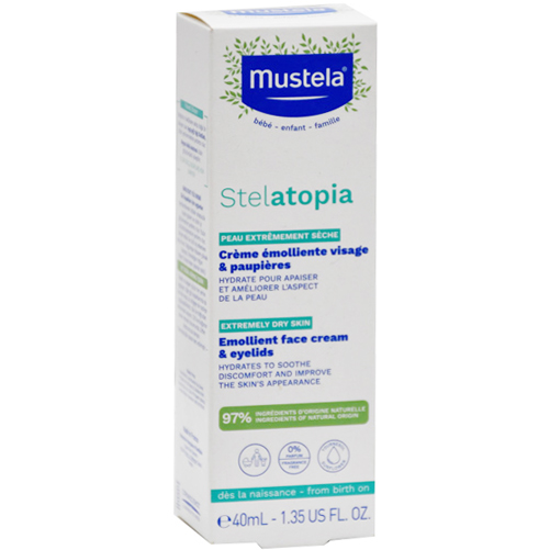 Mustela Stelatopia Emollient Face and Eyelid Cream 40ml image number 0