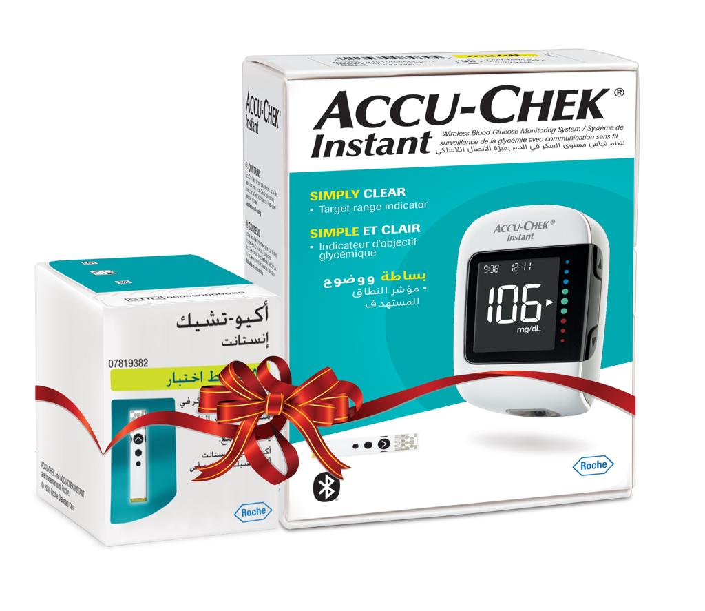 Accu Chek Instant Blood Glucose Monitor + 50 Strip Free Gift (Offer Pack) image number 0