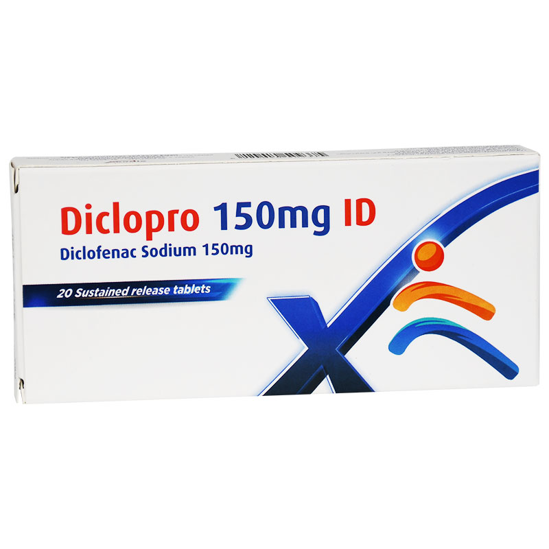 Diclopro 150mg ID 20 Sustained Release Tablets image number 0