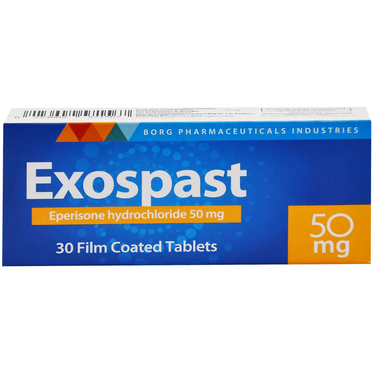 Exospast 50mg 30 Film Coated Tablets image number 0