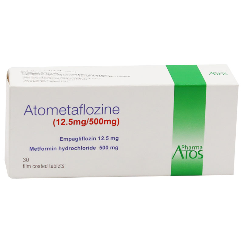 Atometaflozine 12.5mg/500mg 30 Film Coated Tablets image number 0