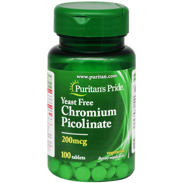 Puritan's Pride Chromium Picolinate 200&micro; 100 Tablets image number 0